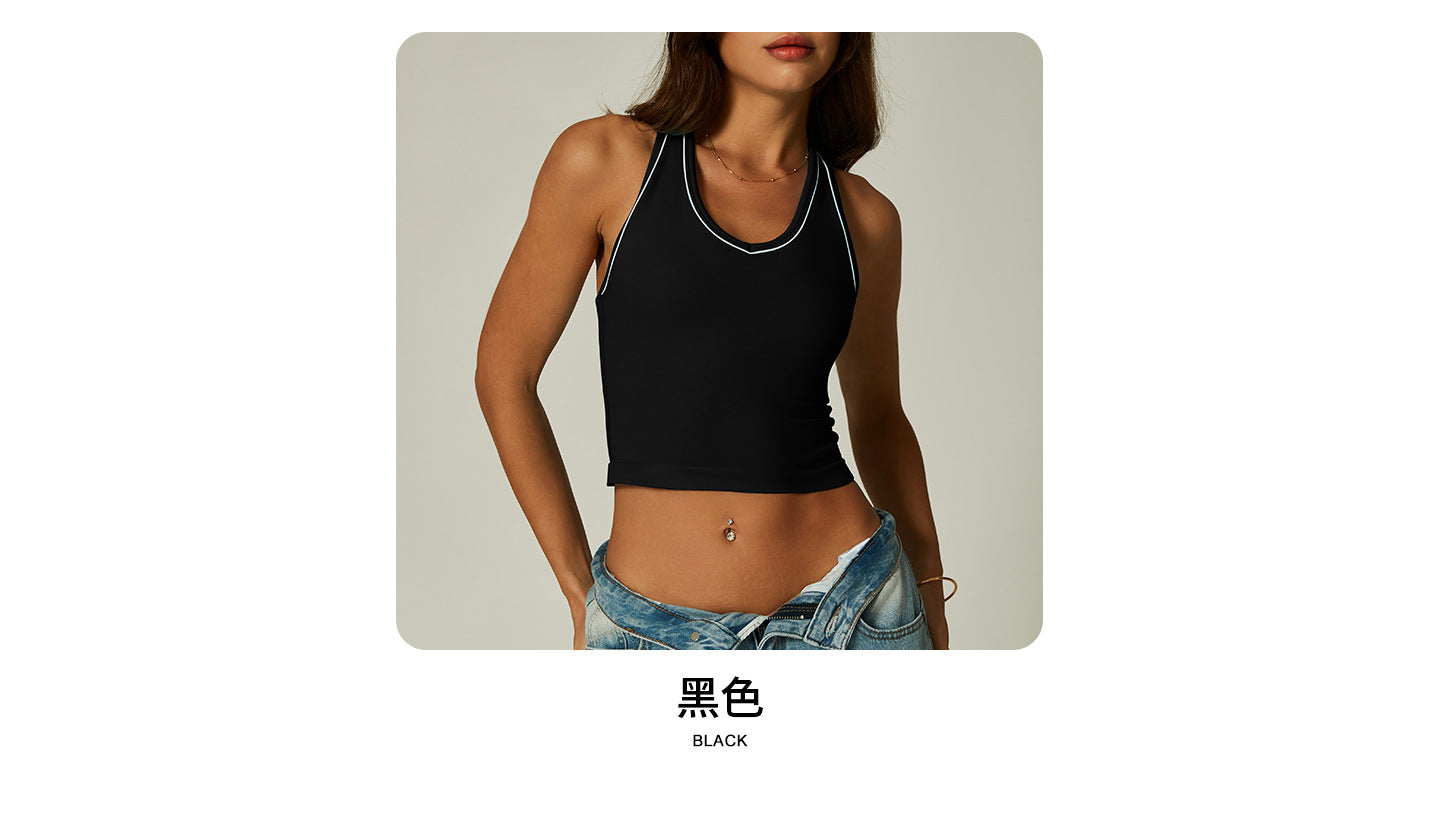 Womens Sports 90%nylon 10%spandex tank top CP027