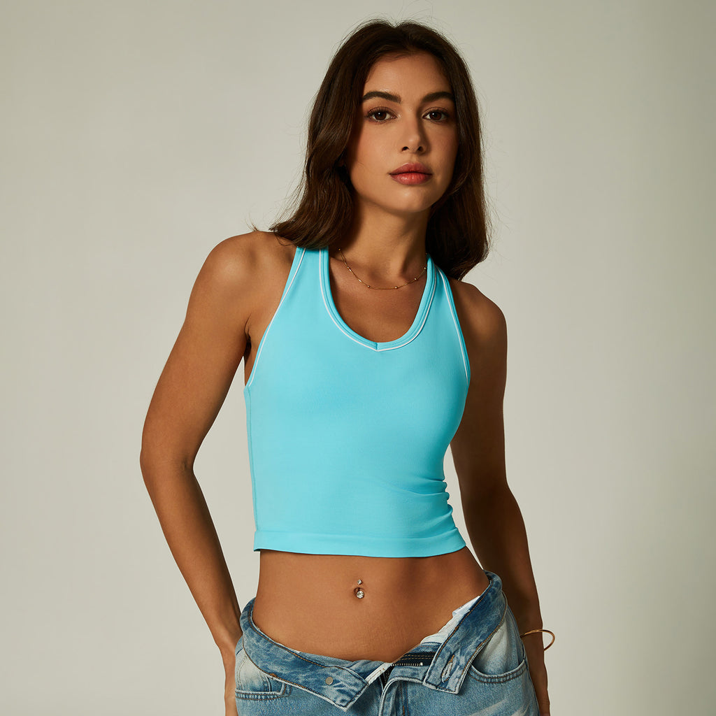 Womens Sports 90%nylon 10%spandex tank top CP027