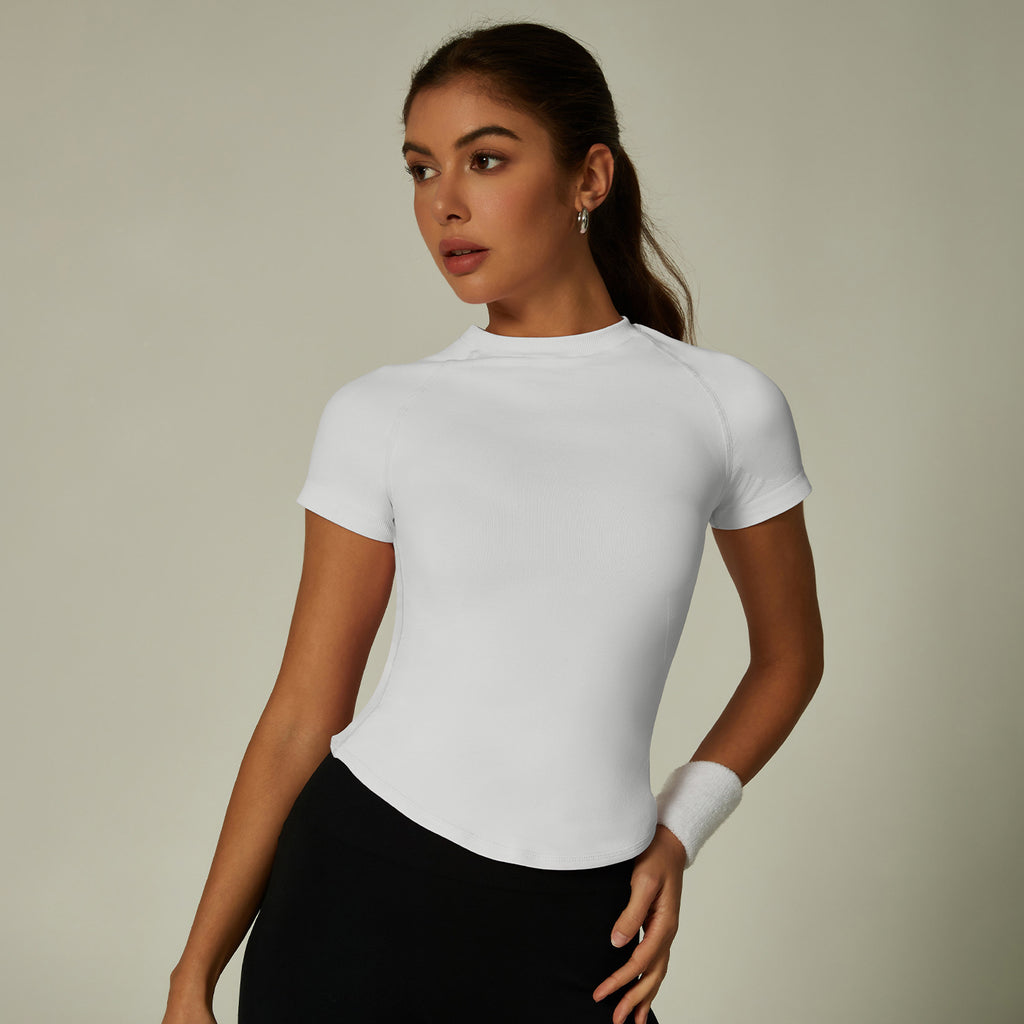 Womens Slim Fit 90%nylon 10%spandex Tshirts CP034