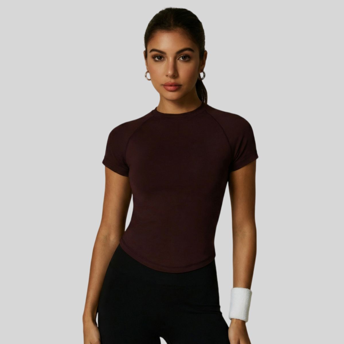 Womens Slim Fit 90%nylon 10%spandex Tshirts CP034 - Honfitwear