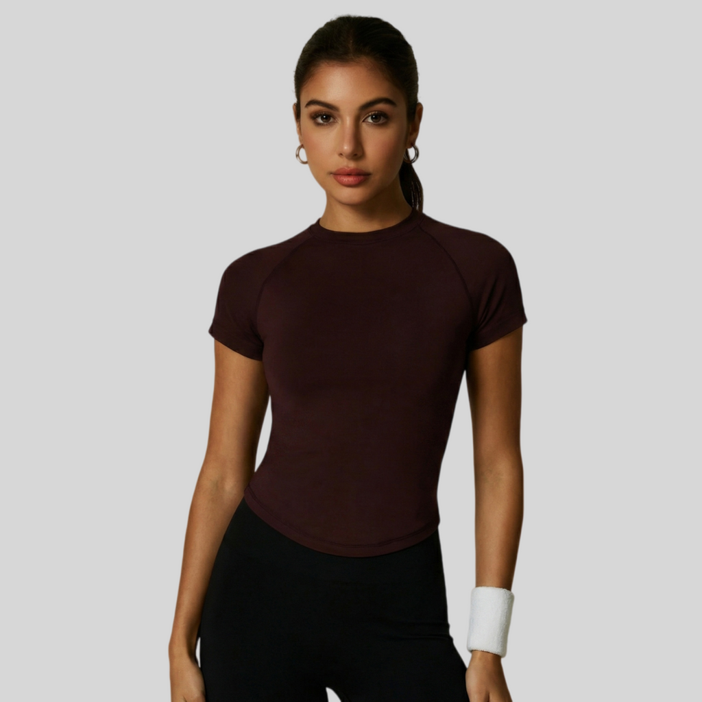 Womens Slim Fit 90%nylon 10%spandex Tshirts CP034