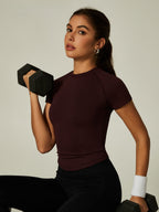 Womens Slim Fit 90%nylon 10%spandex Tshirts CP034