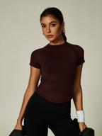 Womens Slim Fit 90%nylon 10%spandex Tshirts CP034