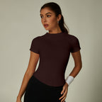 Womens Slim Fit 90%nylon 10%spandex Tshirts CP034