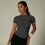 Womens Slim Fit 90%nylon 10%spandex Tshirts CP034
