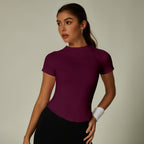 Womens Slim Fit 90%nylon 10%spandex Tshirts CP034