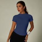 Womens Slim Fit 90%nylon 10%spandex Tshirts CP034