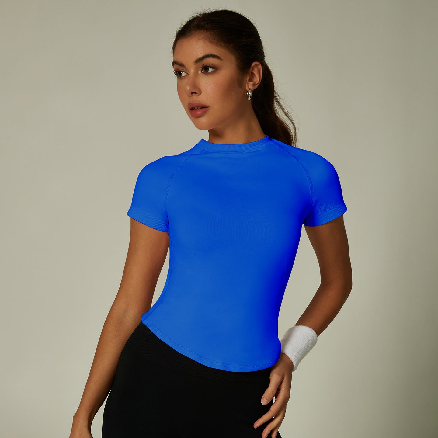 Womens Slim Fit 90%nylon 10%spandex Tshirts CP034