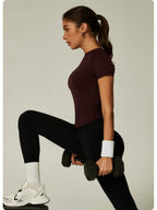 Womens Slim Fit 90%nylon 10%spandex Tshirts CP034