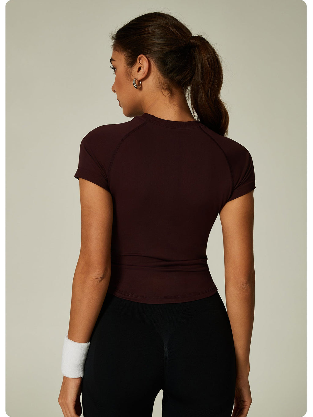 Womens Slim Fit 90%nylon 10%spandex Tshirts CP034