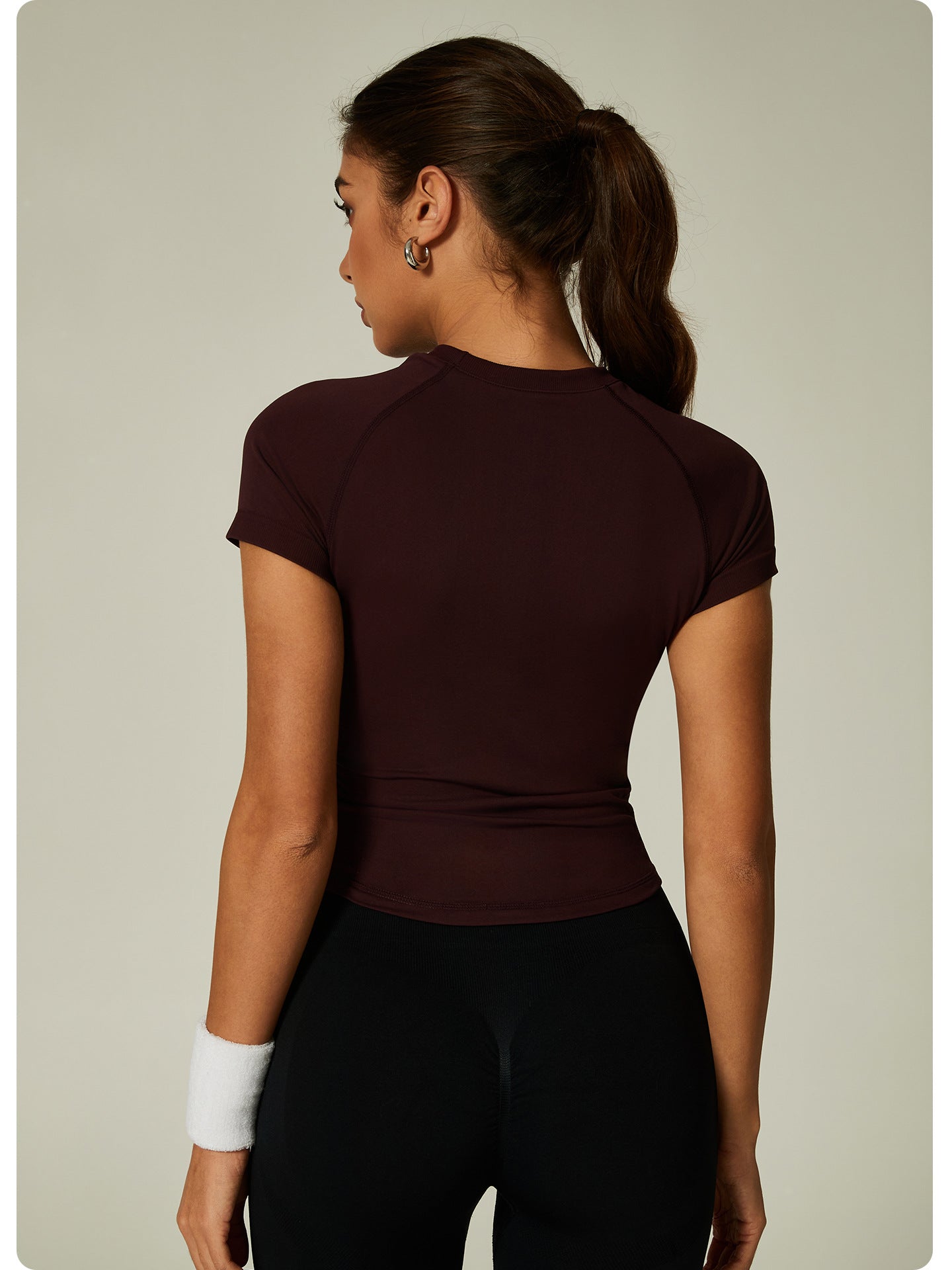 Womens Slim Fit 90%nylon 10%spandex Tshirts CP034