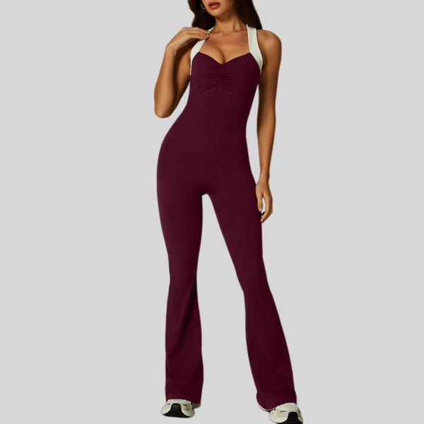 Womens Sports 75%nylon 25%spandex jumpsuit CP048