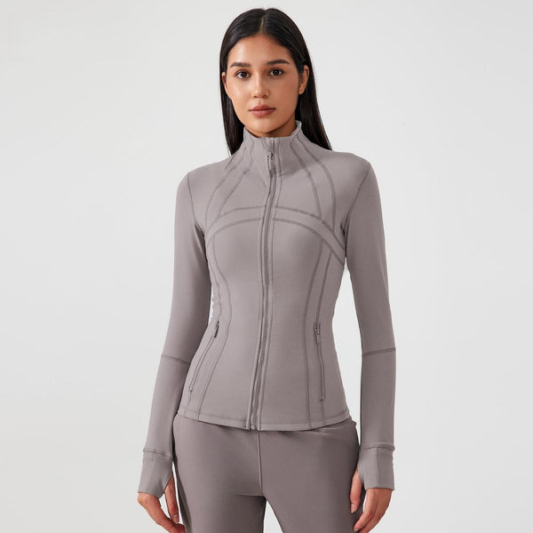 Womens Yoga 87%Nylon 13%spandex jacket 320GSM D-18031