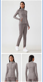Womens Yoga 87%Nylon 13%spandex jacket D-18031