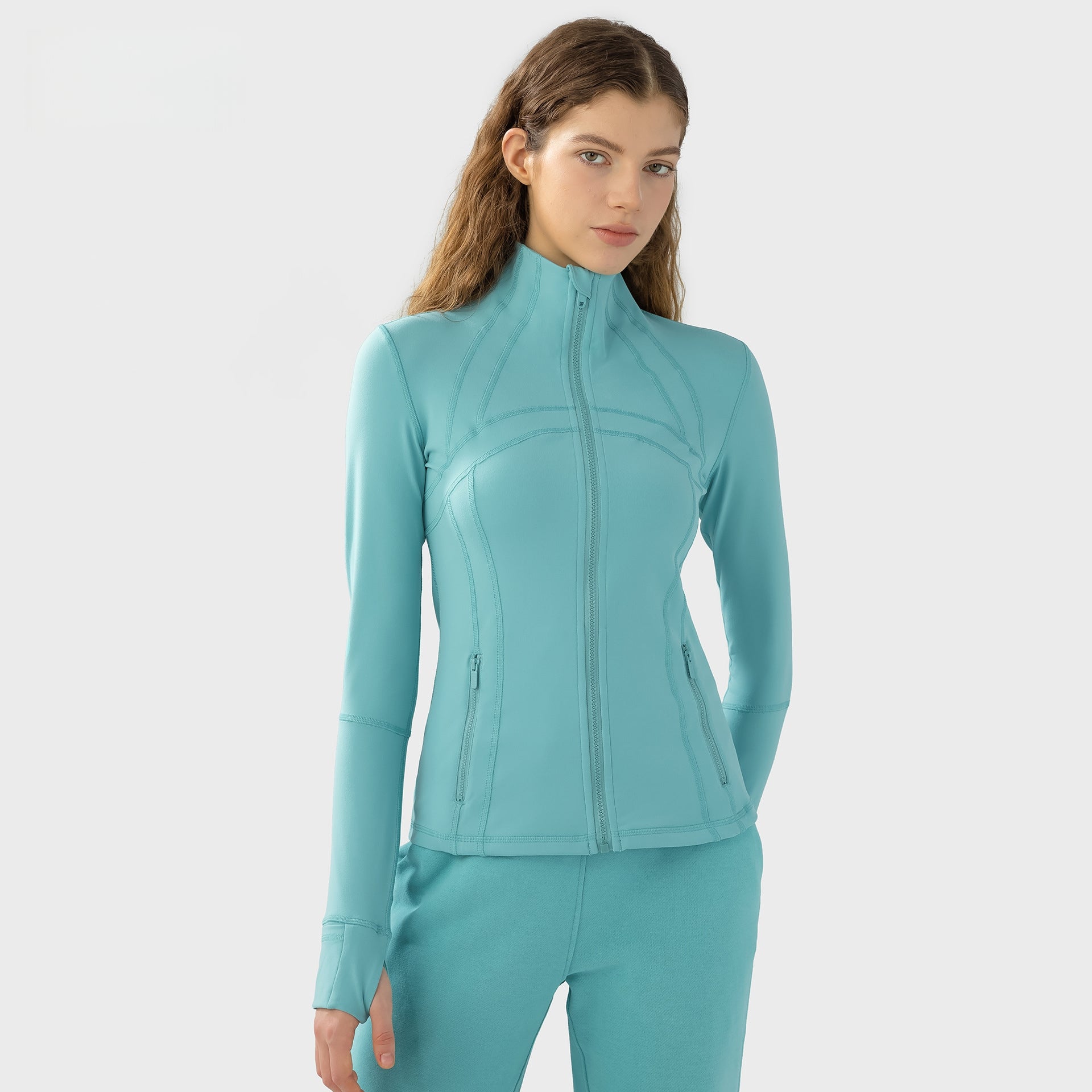 Womens Yoga 87%Nylon 13%spandex jacket D-18031