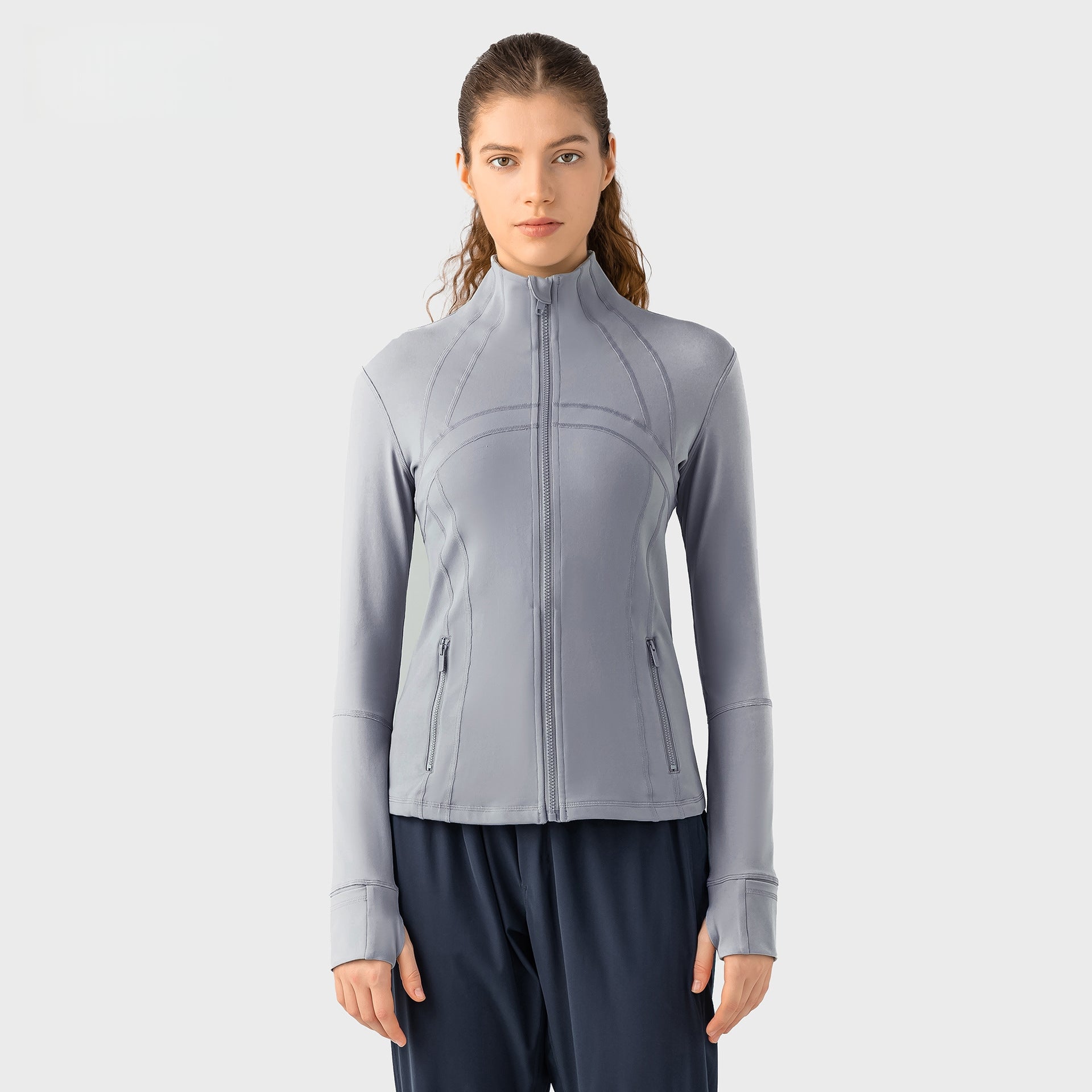 Womens Yoga 87%Nylon 13%spandex jacket D-18031