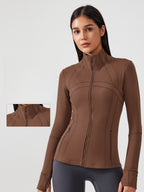 Womens Yoga 87%Nylon 13%spandex jacket D-18031