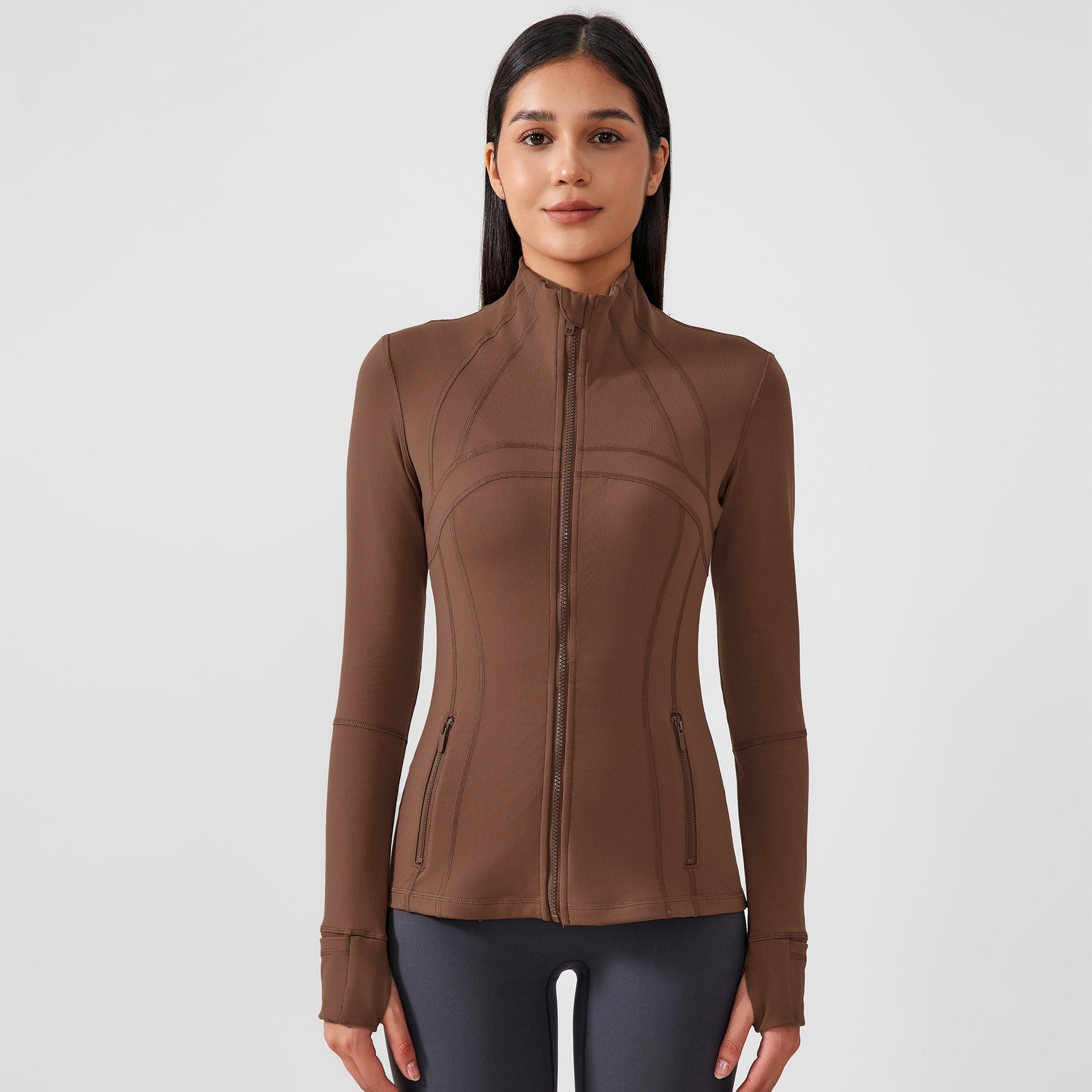 Womens Yoga 87%Nylon 13%spandex jacket D-18031
