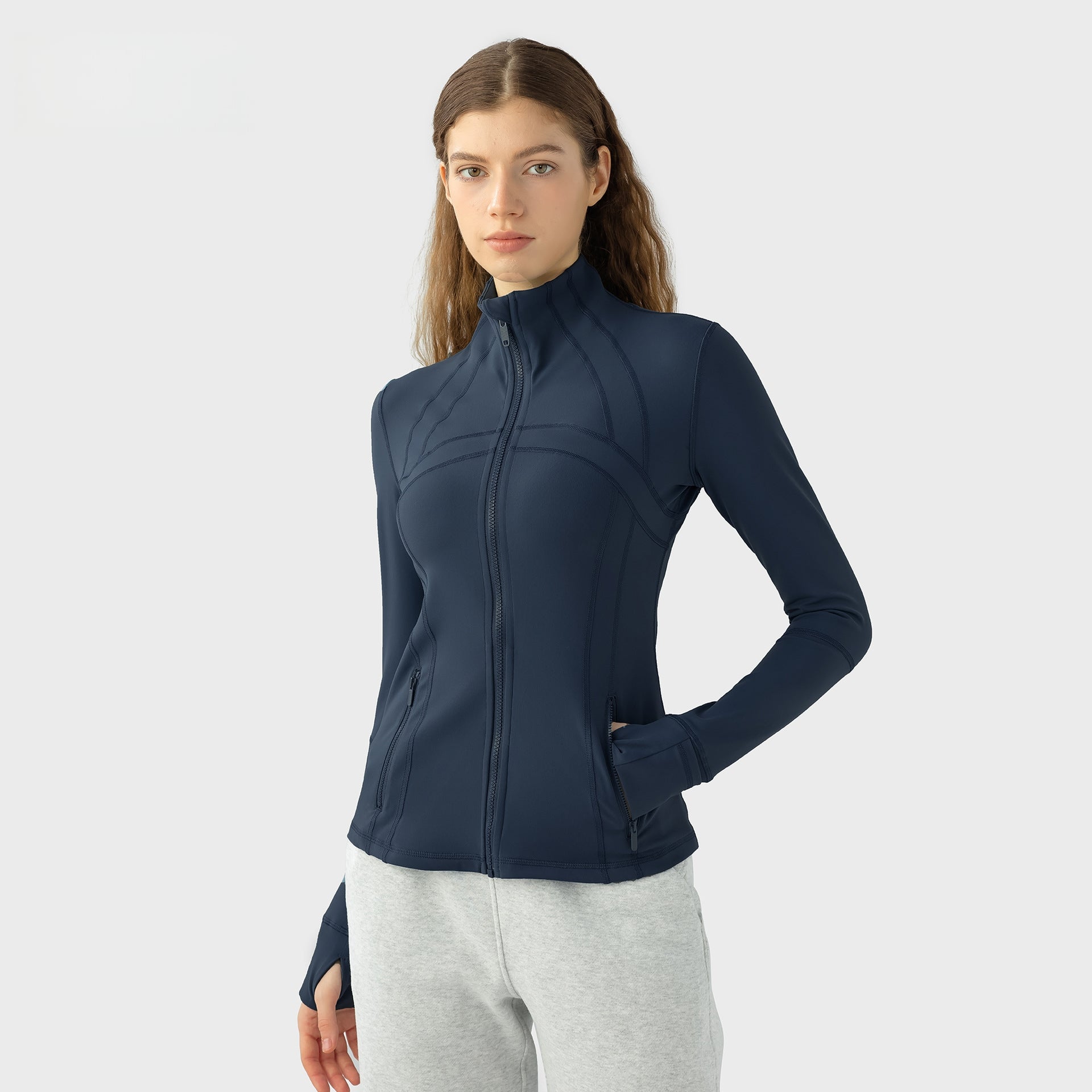 Womens Yoga 87%Nylon 13%spandex jacket D-18031