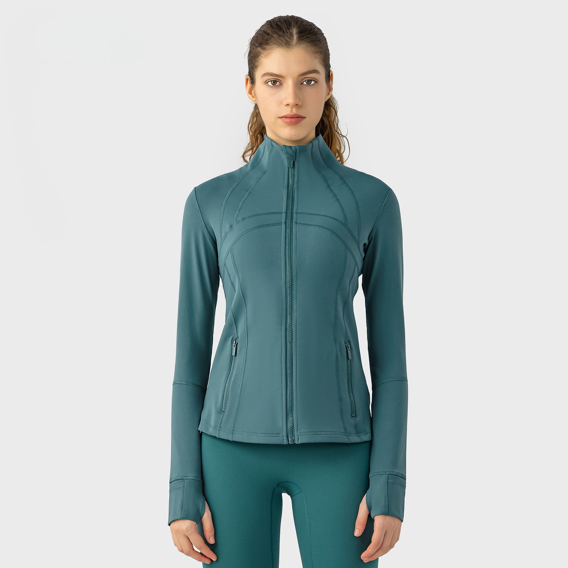 Womens Yoga 87%Nylon 13%spandex jacket D-18031