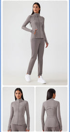 Womens Yoga 87%Nylon 13%spandex jacket D-18031