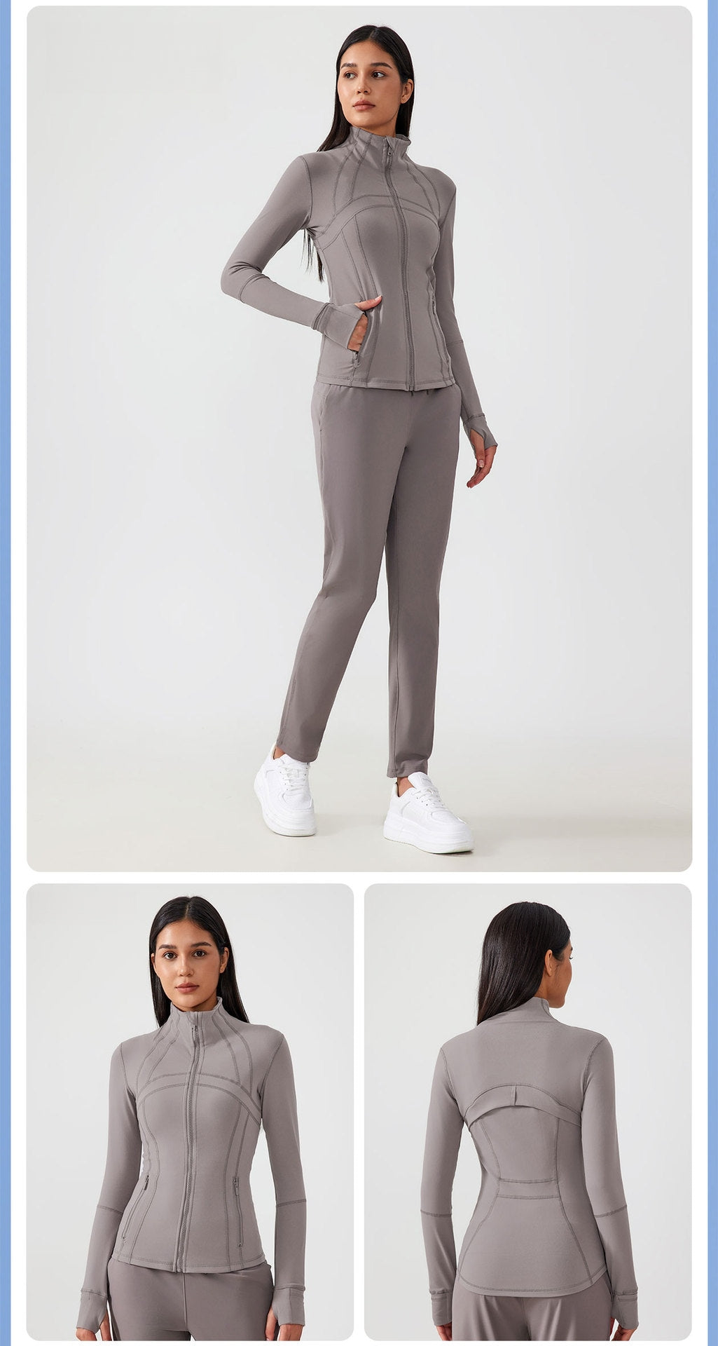 Womens Yoga 87%Nylon 13%spandex jacket D-18031