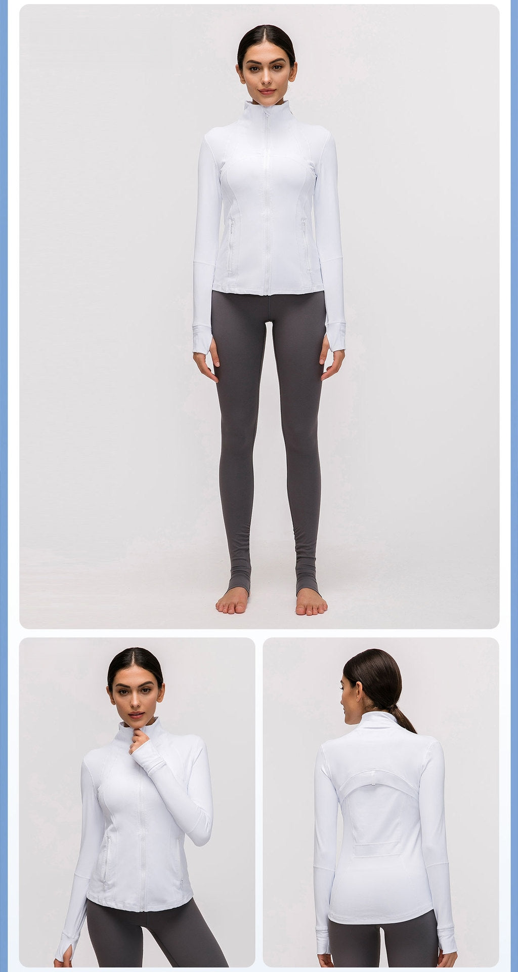 Womens Yoga 87%Nylon 13%spandex jacket D-18031