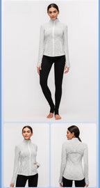 Womens Yoga 87%Nylon 13%spandex jacket D-18031