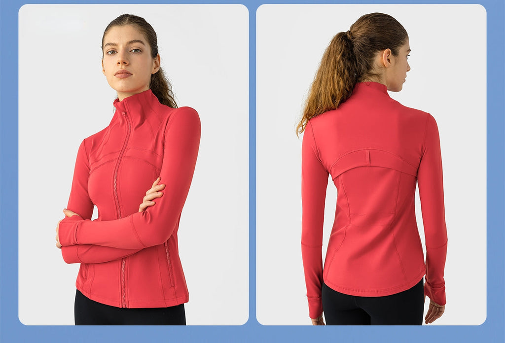 Womens Yoga 87%Nylon 13%spandex jacket D-18031