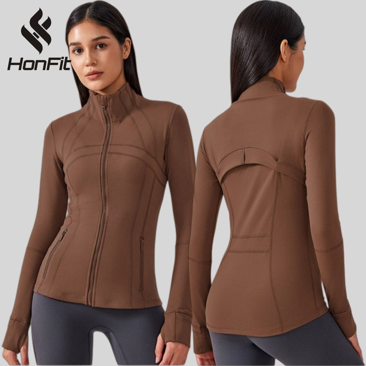 Womens Yoga 87%Nylon 13%spandex jacket D-18031