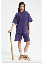 Mens Washed Oversized 100%Cotton T-shirt D-8808