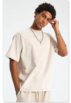 Mens Washed Oversized 100%Cotton T-shirt D-8808