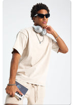 Mens Washed Oversized 100%Cotton T-shirt D-8808