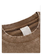 Mens Washed Oversized 100%Cotton T-shirt D-8808