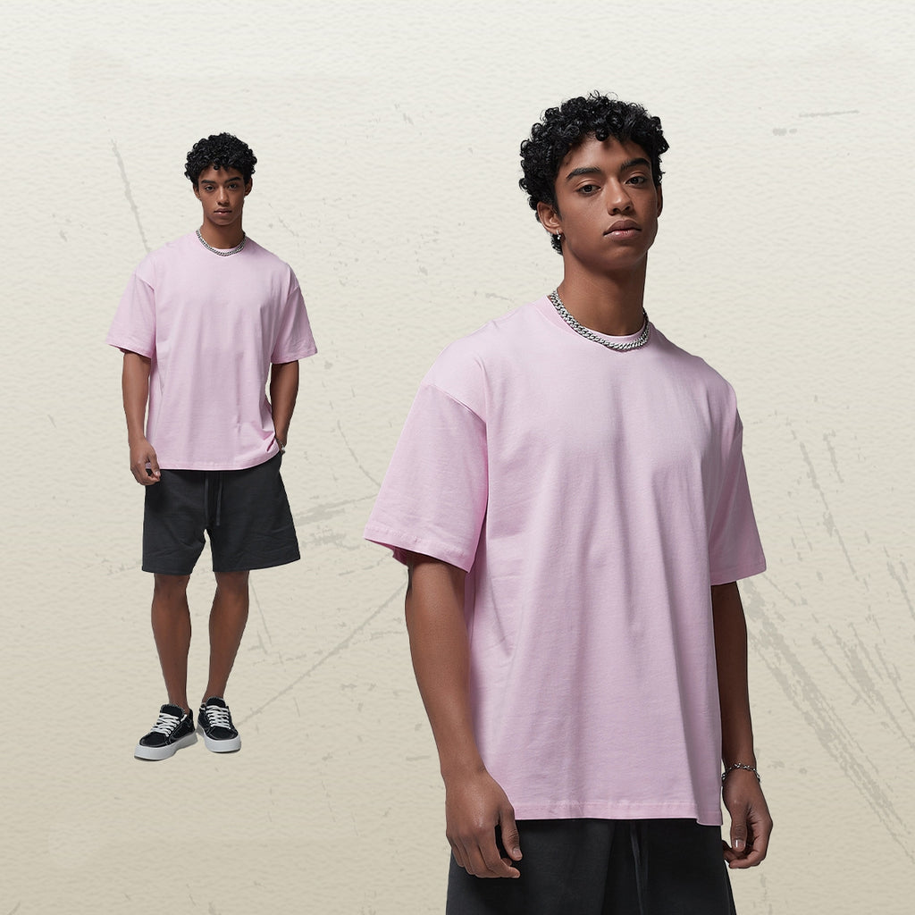Mens Casual Vintage 100%Cotton Oversized T-shirt D-AR002