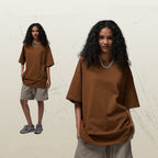 Mens Casual Vintage 100%Cotton Oversized T-shirt D-AR002