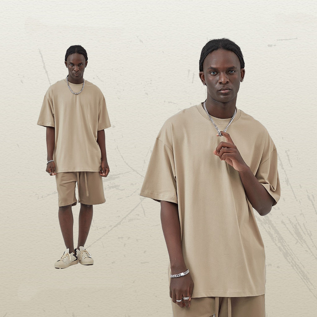 Mens Casual Vintage 100%Cotton Oversized T-shirt D-AR002