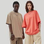 Mens Casual Vintage 100%Cotton Oversized T-shirt D-AR002