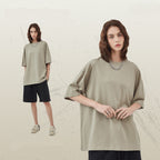 Mens Casual Vintage 100%Cotton Oversized T-shirt D-AR002