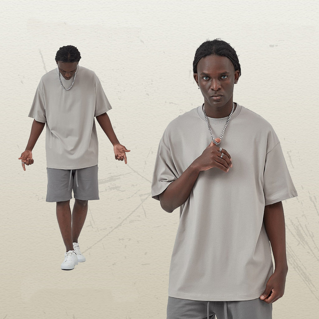 Mens Casual Vintage 100%Cotton Oversized T-shirt D-AR002