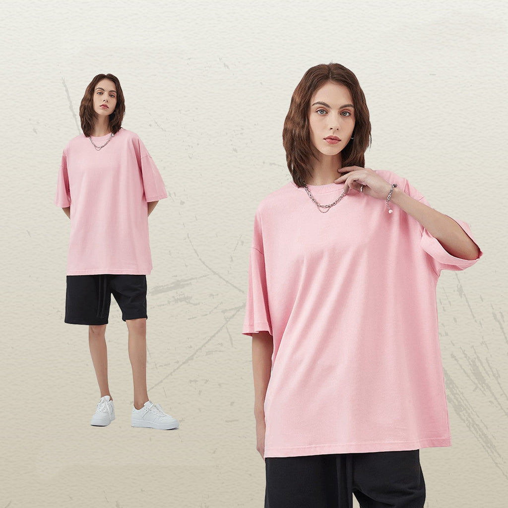 Mens Casual Vintage 100%Cotton Oversized T-shirt D-AR002