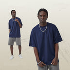 Mens Casual Vintage 100%Cotton Oversized T-shirt D-AR002