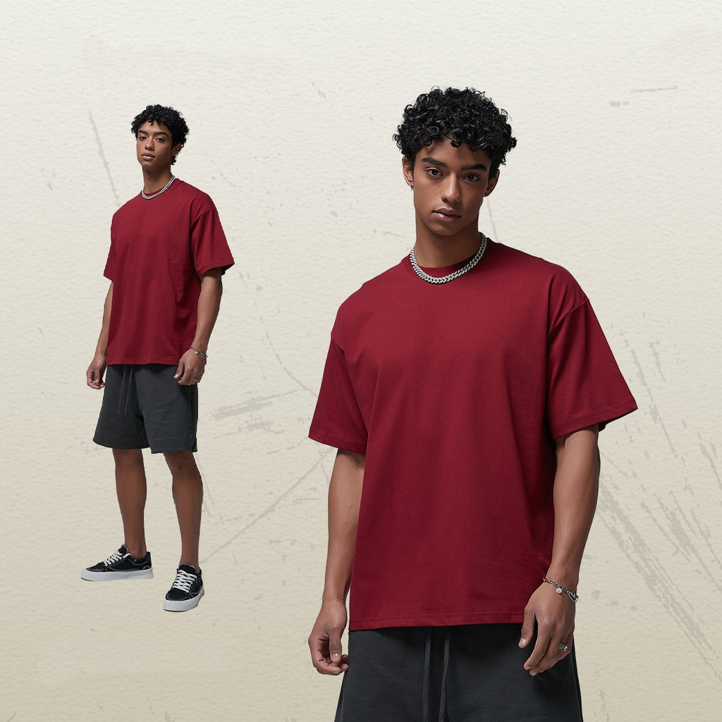 Mens Casual Vintage 100%Cotton Oversized T-shirt D-AR002