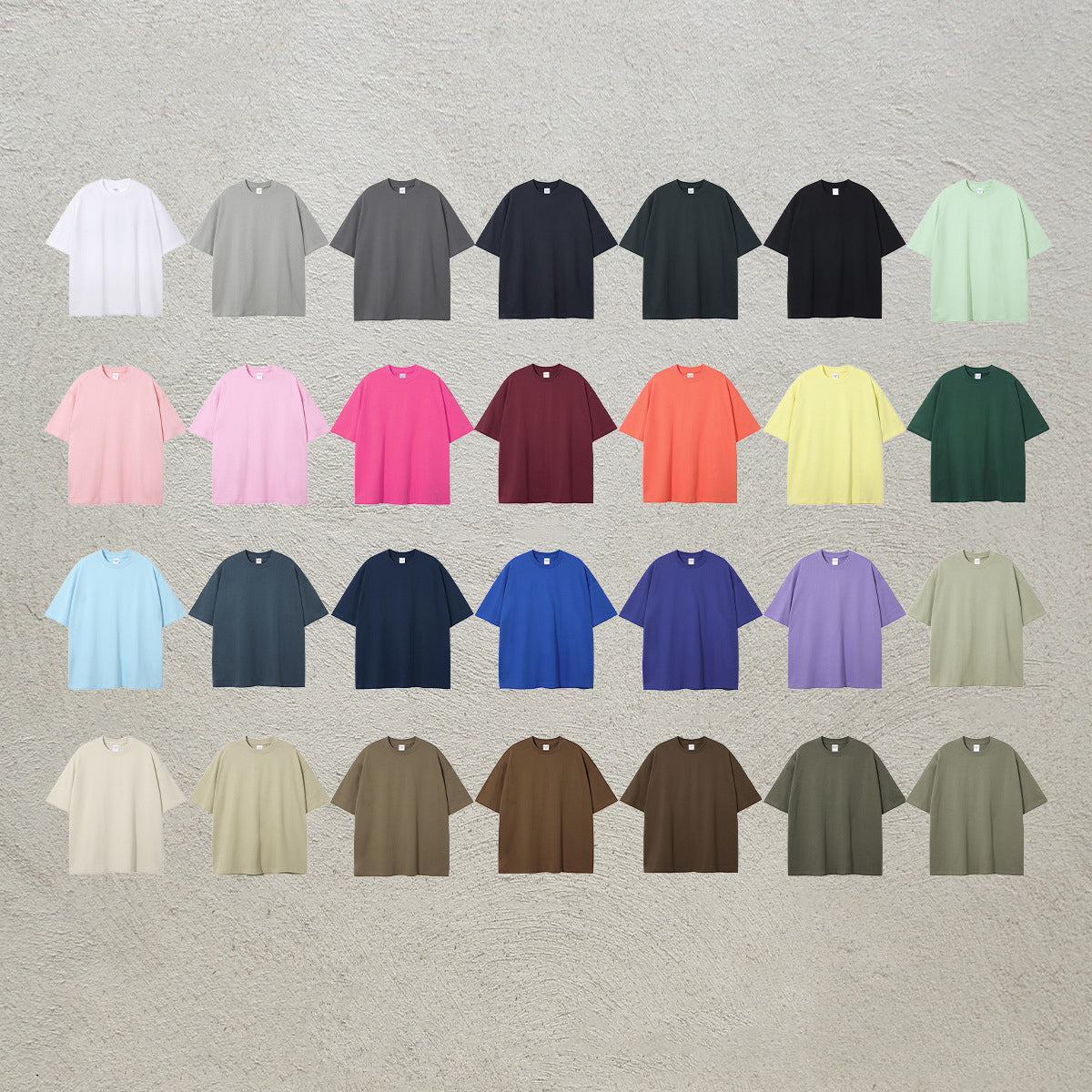 Mens Casual Vintage 100%Cotton Oversized T-shirt D-AR002