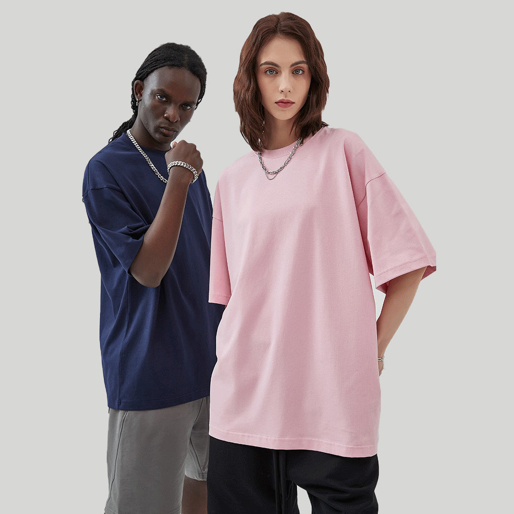Mens Casual Vintage 100%Cotton Oversized T-shirt D-AR002