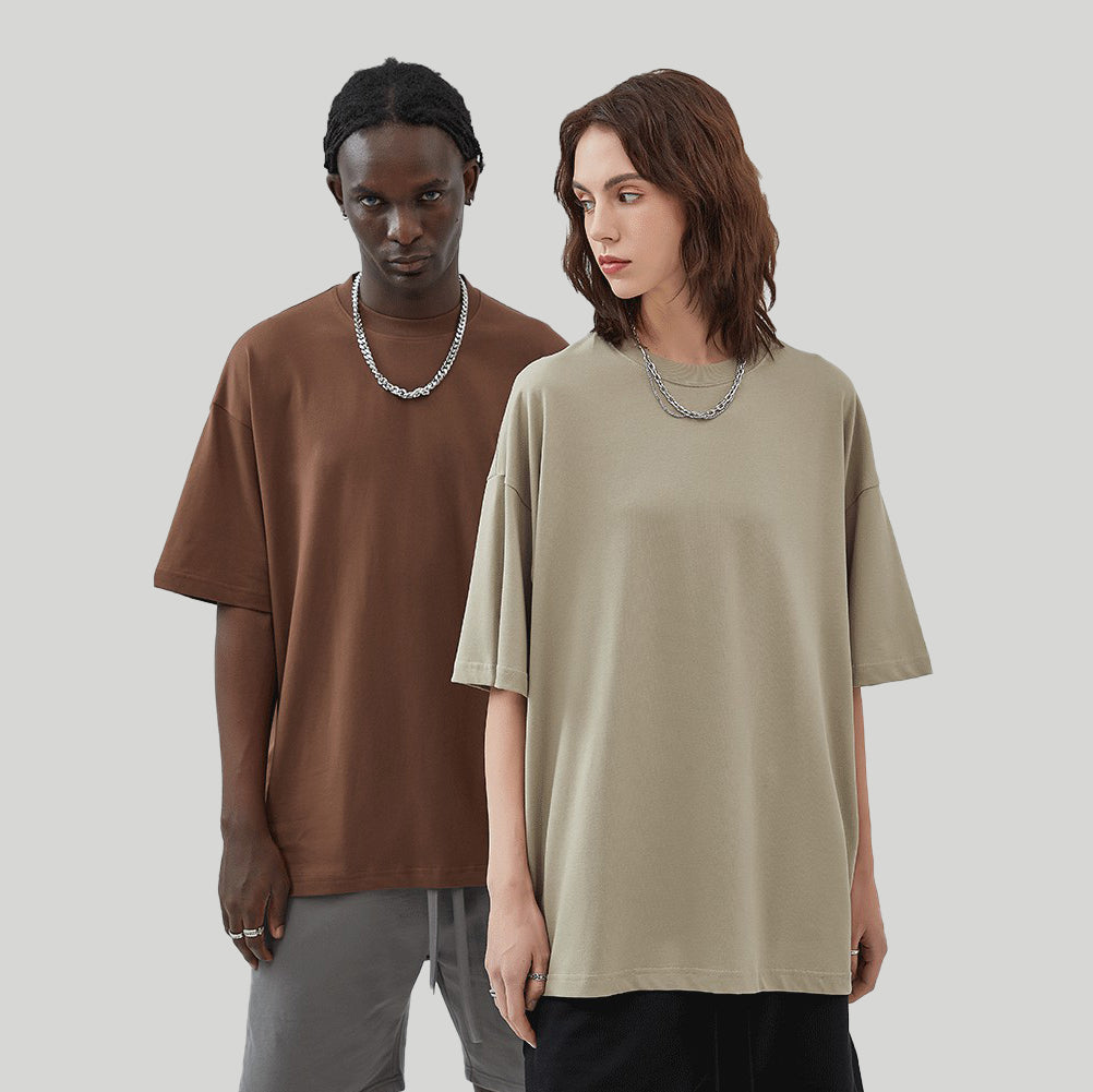 Mens Casual Vintage 100%Cotton Oversized T-shirt D-AR002