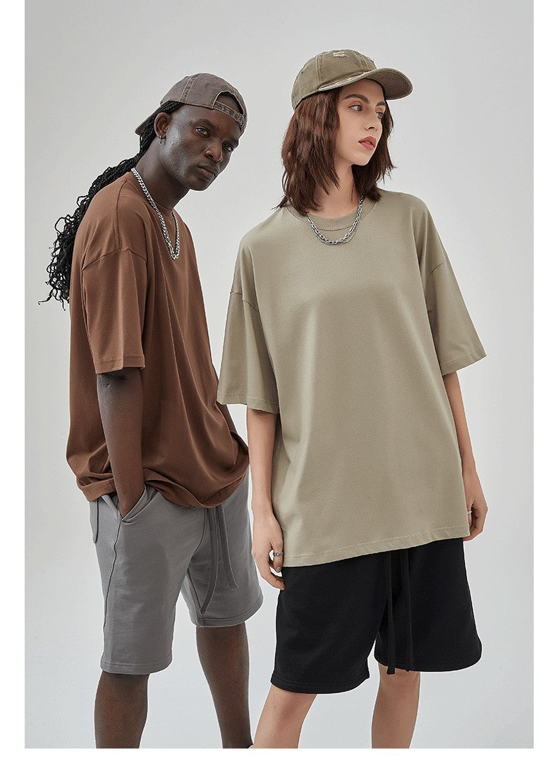 Mens Casual Vintage 100%Cotton Oversized T-shirt D-AR002