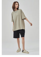 Mens Casual Vintage 100%Cotton Oversized T-shirt D-AR002