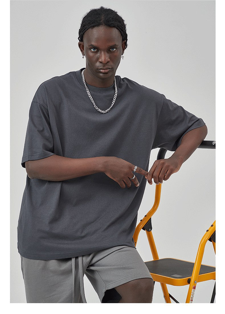 Mens Casual Vintage 100%Cotton Oversized T-shirt D-AR002