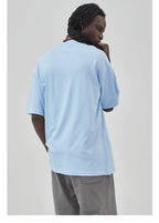 Mens Casual Vintage 100%Cotton Oversized T-shirt D-AR002